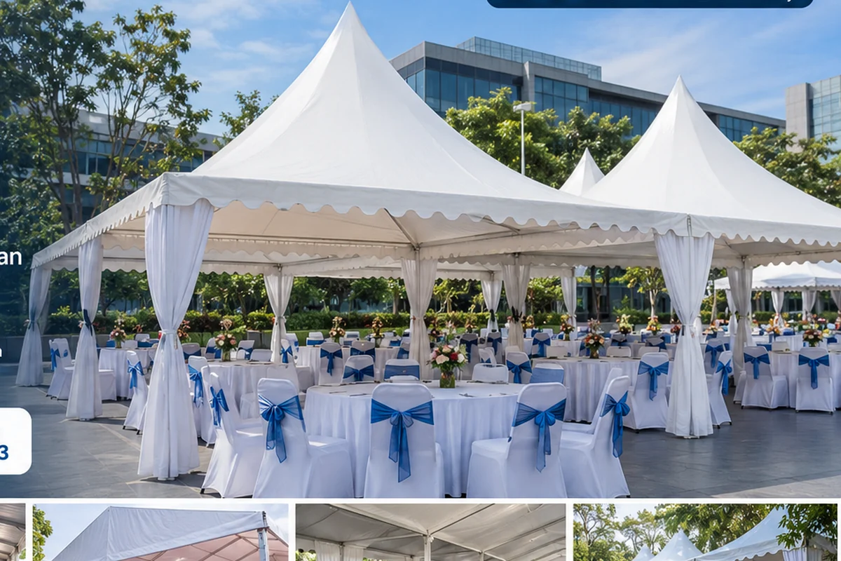 Tenda sarnafil corporate event Amany Rental