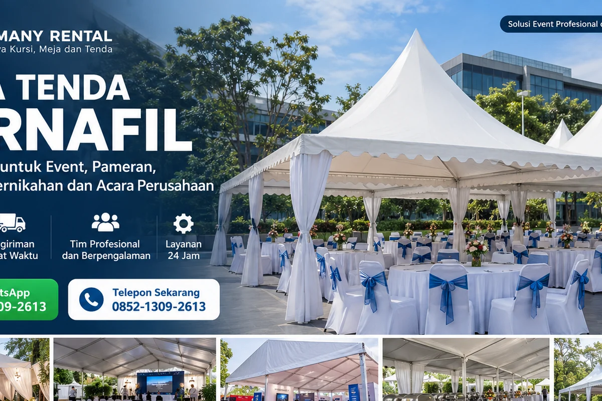 Sewa tenda sarnafil Amany Rental untuk event B2B